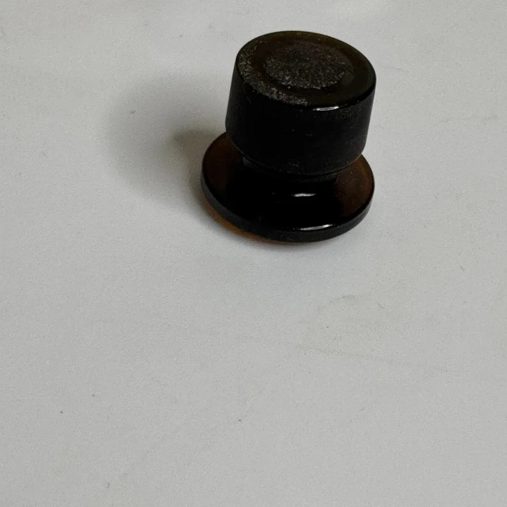 Vintage Amber Glass Apothecary Bottle Stopper Replacement 1in Mushroom